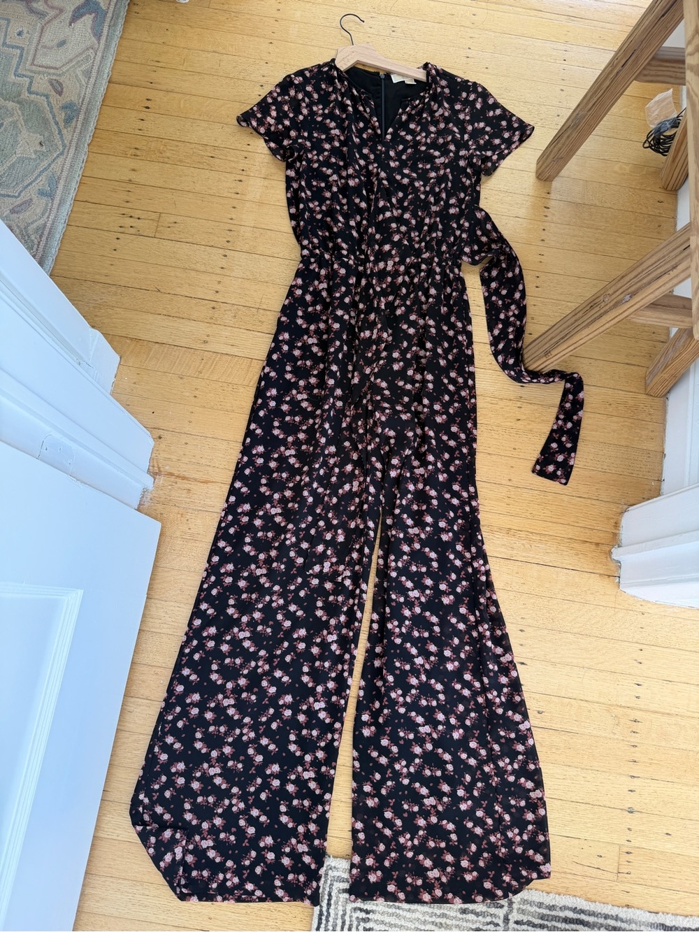 Michael Kors Vintage Jumpsuit with Pink Floral Print